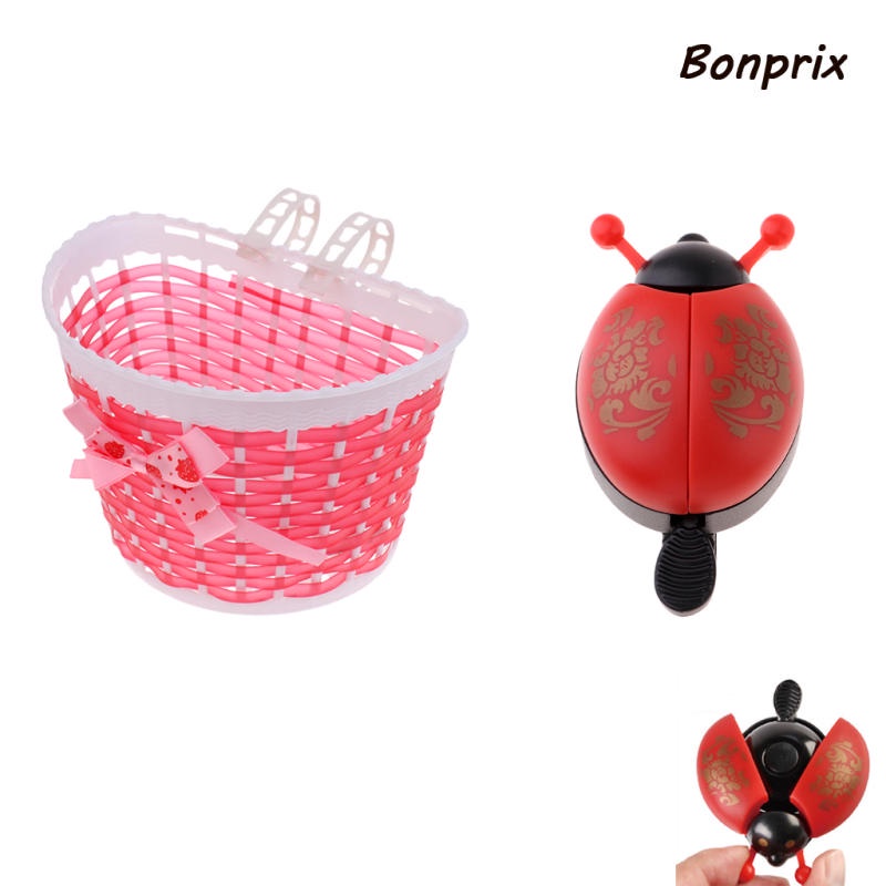 Giỏ Trước + Sau Xe Đạp / Mua Sắm Hình Bọ Rùa / Chuông Cho Bé Gái