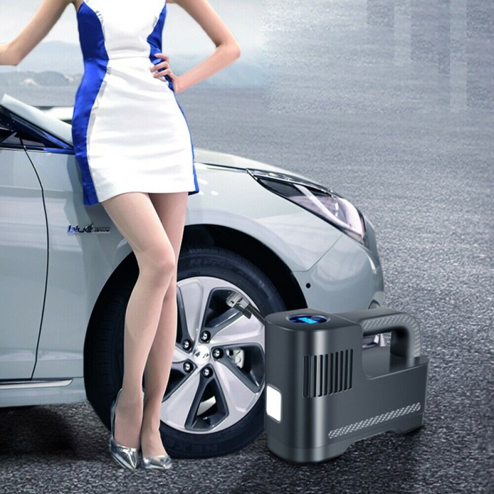 Bơm Lốp Ô Tô Có Đèn Led, Đồng Hồ Hiển Thị Đo Áp Suất Lốp - Nhỏ Gọn, Trợ Thủ Cho Mỗi Chuyến Đi