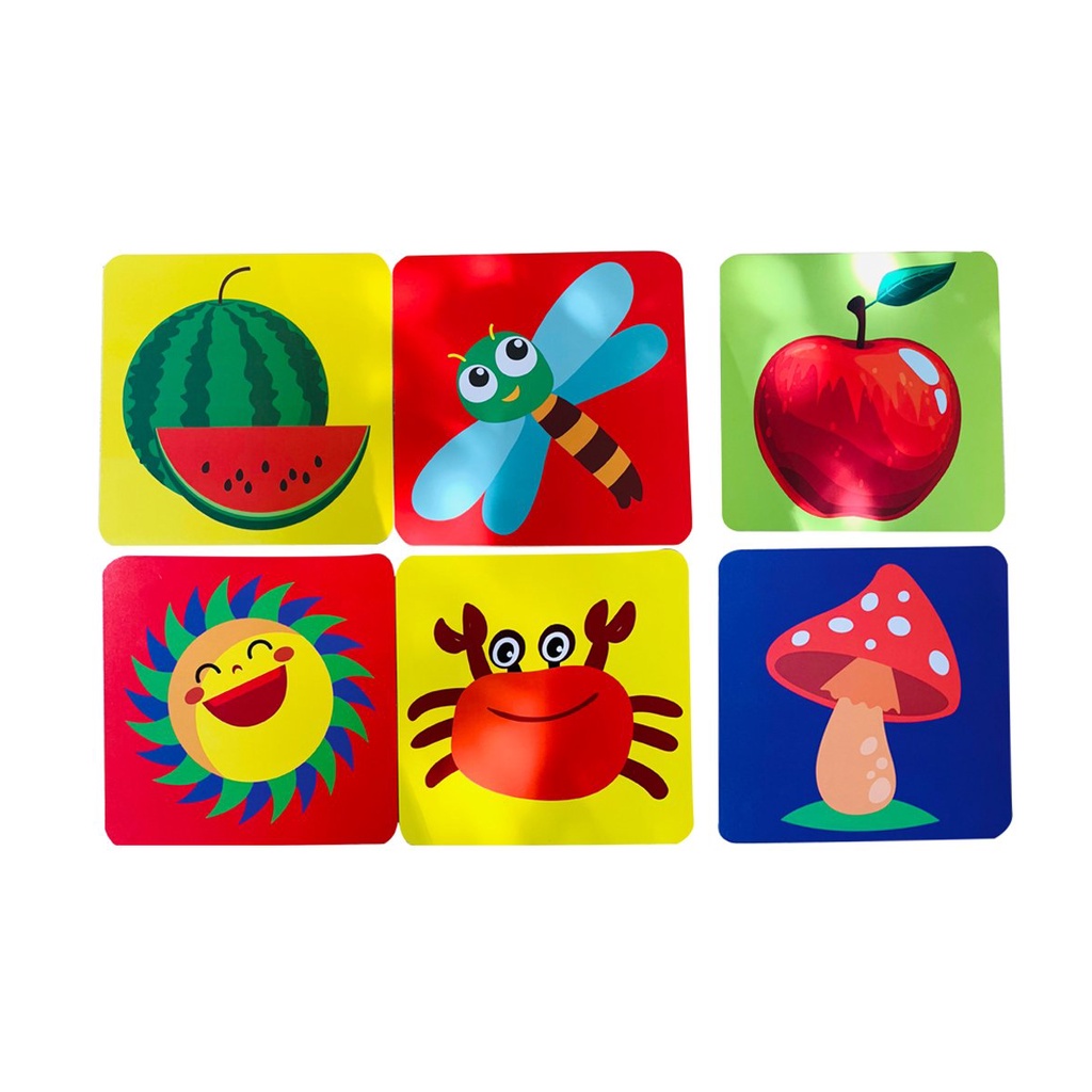 Trọn Bộ Thẻ Flasch Card, Thẻ Kích Thích Thị Giác Theo Phương Pháp Montessori Cho Bé Từ 0-16 Tháng Tuổi