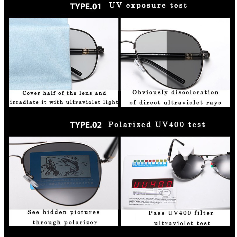 Kính Mát Phân Cực Thay Đổi Màu Sắc Theo Phong Cách Vintage Cho Nam Zdv4 | BigBuy360 - bigbuy360.vn