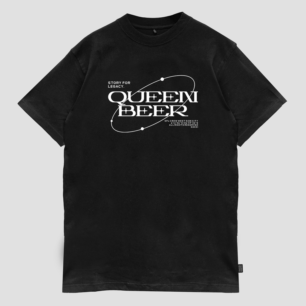 Áo thun màu đen in chữ Beer - Nash Queen