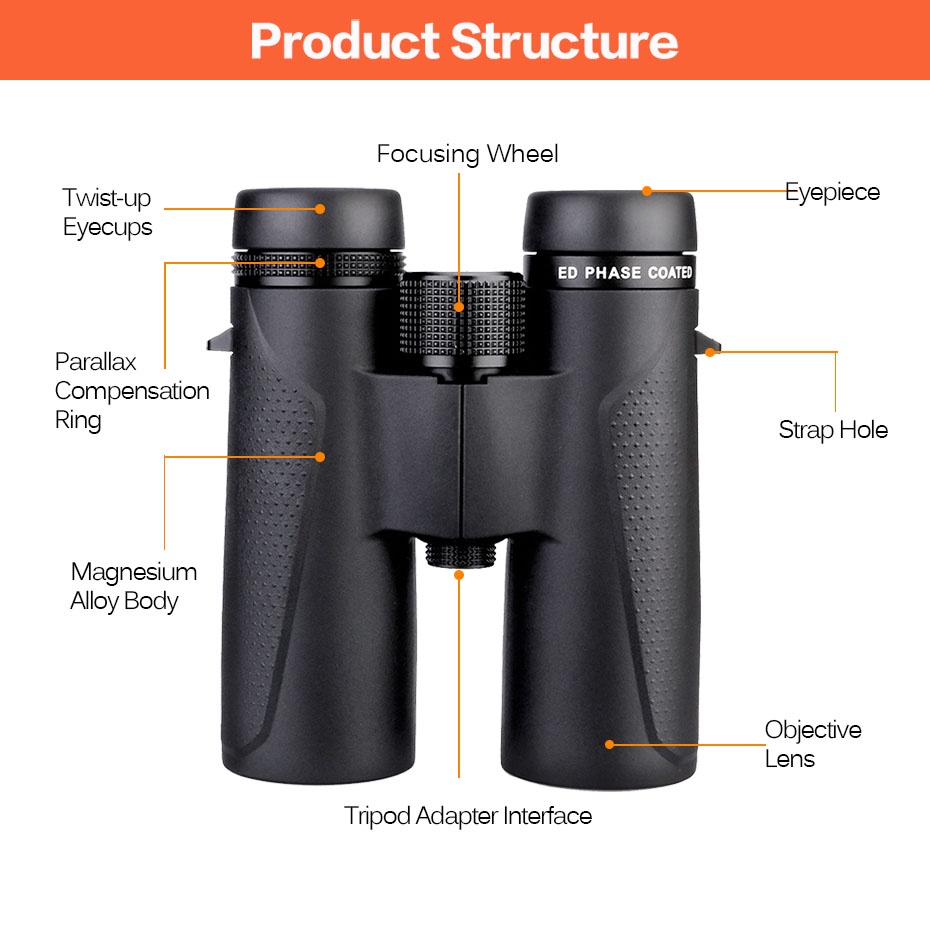 Ống nhòm săn ong, dã ngoại, ngắm sao Svbony SV202 ED 10x42