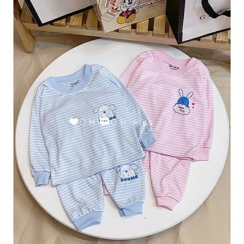 bộ cotton nỉ cài vai noubaby cho bé