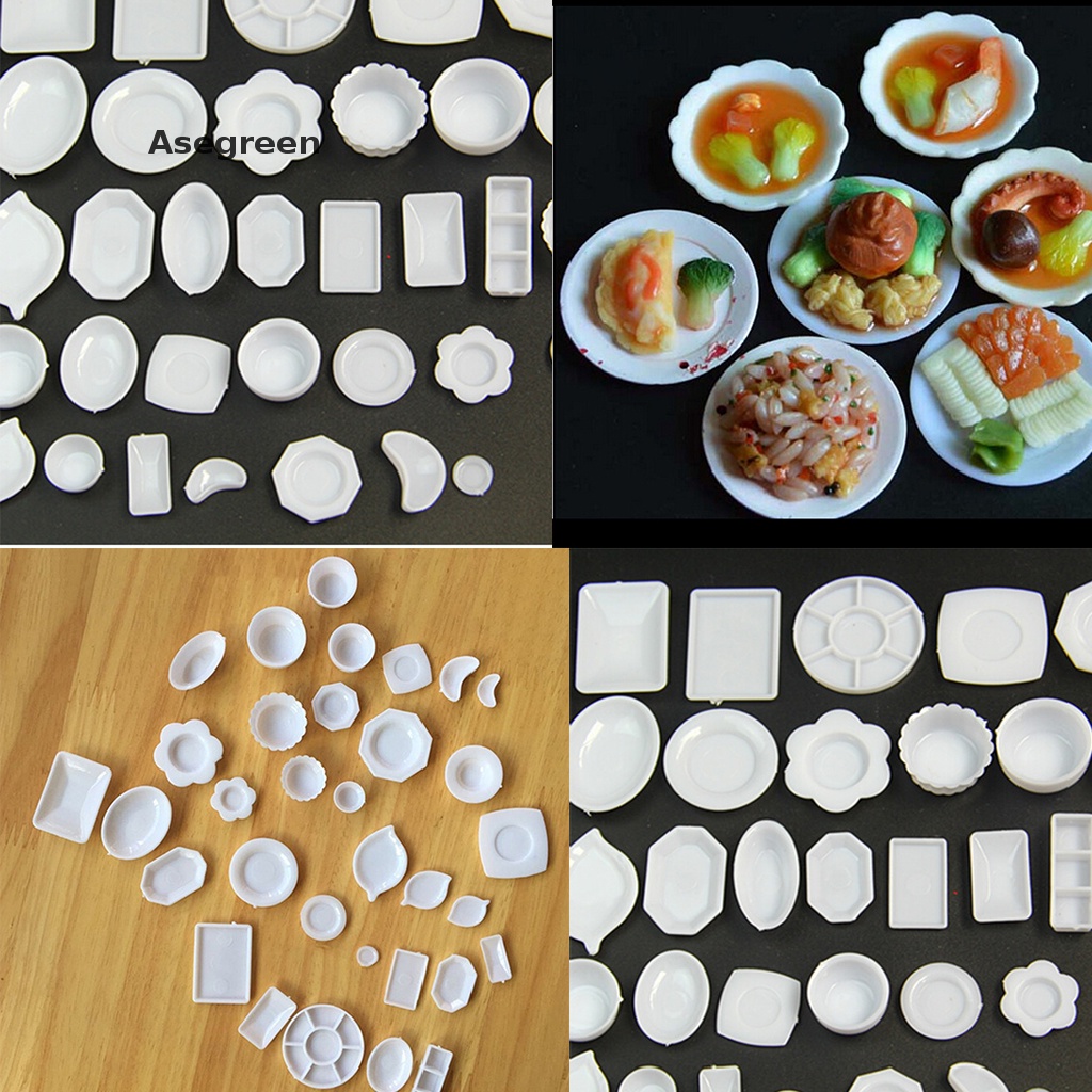 Bộ 33 Dụng Cụ Bàn Ăn Bằng Nhựa Trang Trí Nhà Búp Bê