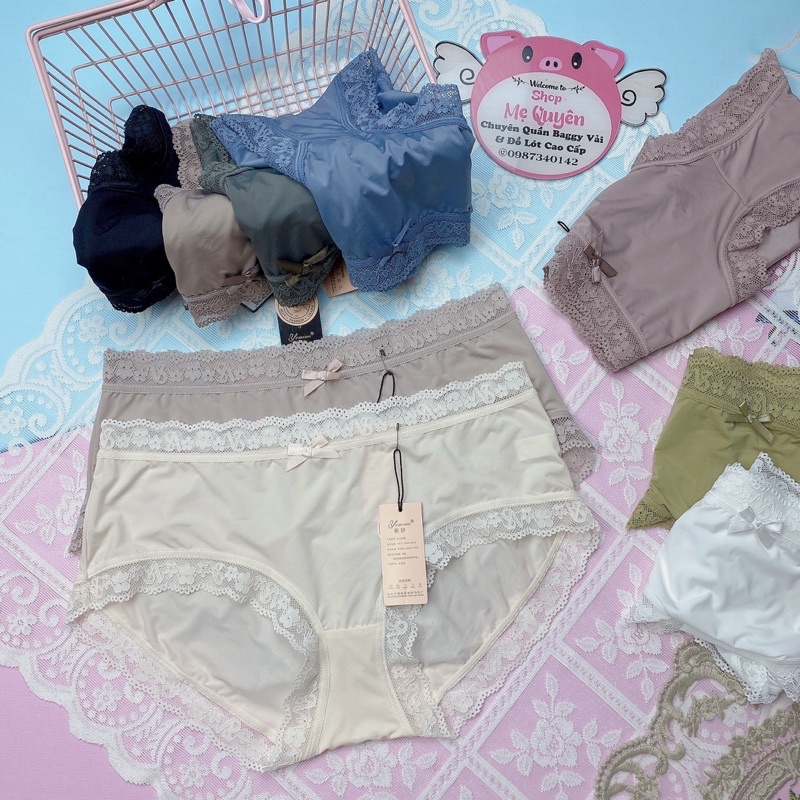 Quần lót thun lạnh phối viền ren siêu nhẹ, thoáng mát ngày Hè năng động