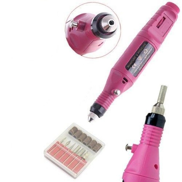 Máy mài đánh bóng móng tay AGD + Nhiều phụ kiện - Dụng cụ mài dũa móng tay chân tiệm Nails - S100