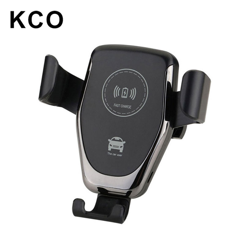 KCO QC20 Wireless Car Charger, 10W Qi Fast Charging Auto Clamping Car  Air Vent Phone Holder