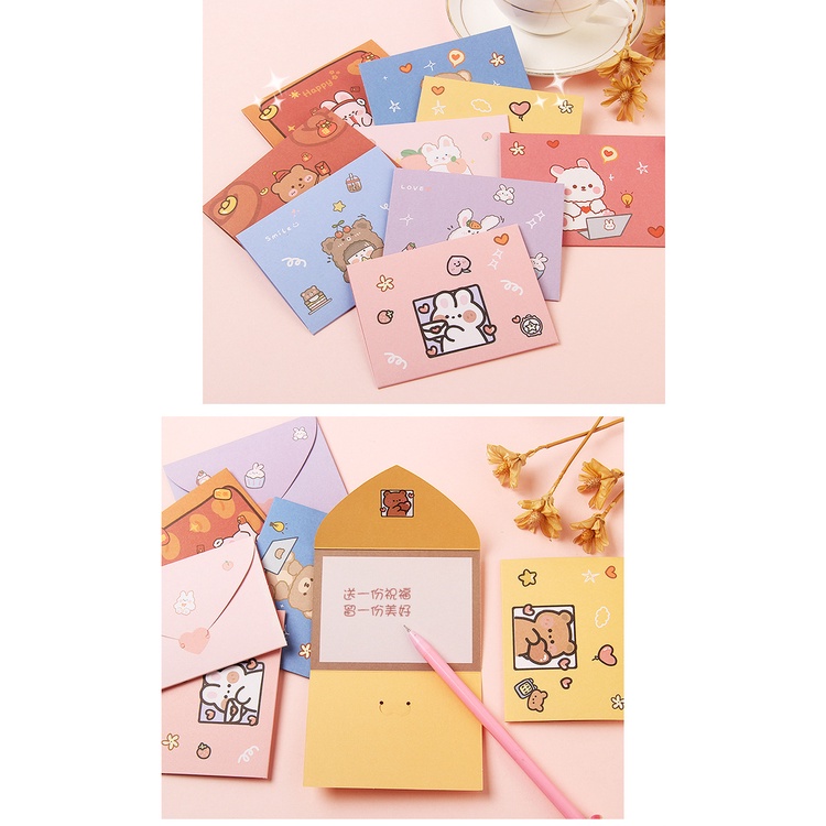 Thiệp Chúc Mừng Họa Tiết Hoạt Hình Xinh Xắn Thẻ