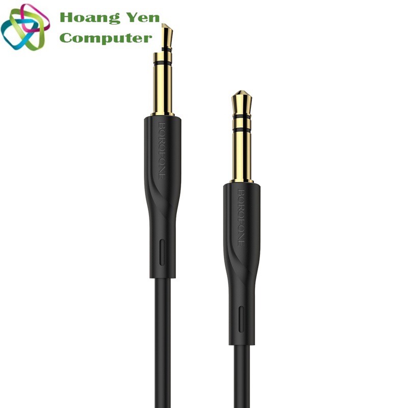 Cáp Âm Thanh AUX 3.5mm Borophone BL1 Dài 1M Chính Hãng - BH 1 Năm | Jack Âm Thanh 3.5mm | Cáp AUX - Hoàng Yến Computer