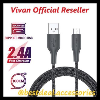 Dây Cáp Dữ Liệu Vivan FM100 2.4A 1M Dành Cho ANDROID