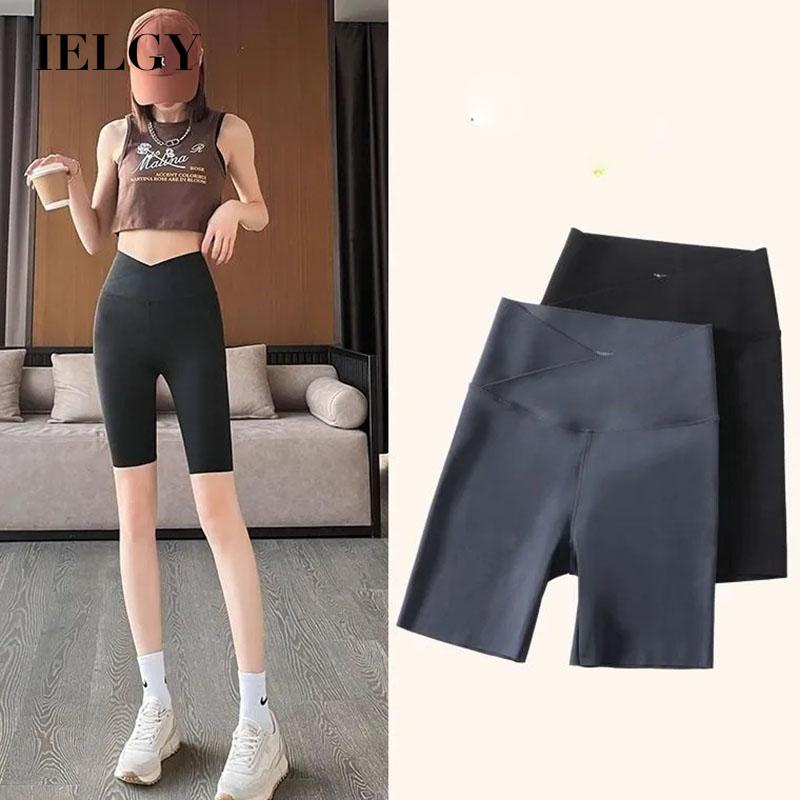 Quần short IELGY lưng cao ôm dáng chuyên dụng tập yoga dành cho nữ