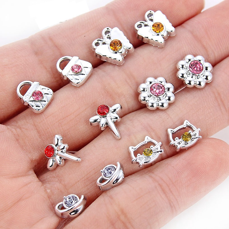 Set 6/18/36 Cặp Khuyên Tai Đính Đá Nhân Tạo Nhiều Kiểu Phong Cách Thời Trang Hàn Quốc