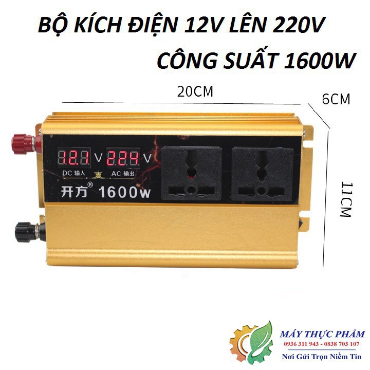 [Mã ELHA22 giảm 5% đơn 300K] Máy Kích Điện Inverter 1600W