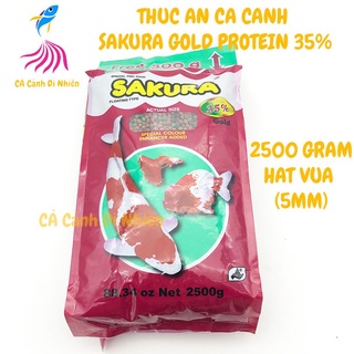 ✷thức ăn cá koi sakura gold 2500g 35% - cám cá cảnh hạt vừa 5mm