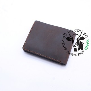 Ví da nam handmade , da sáp MS001"100% da thật"