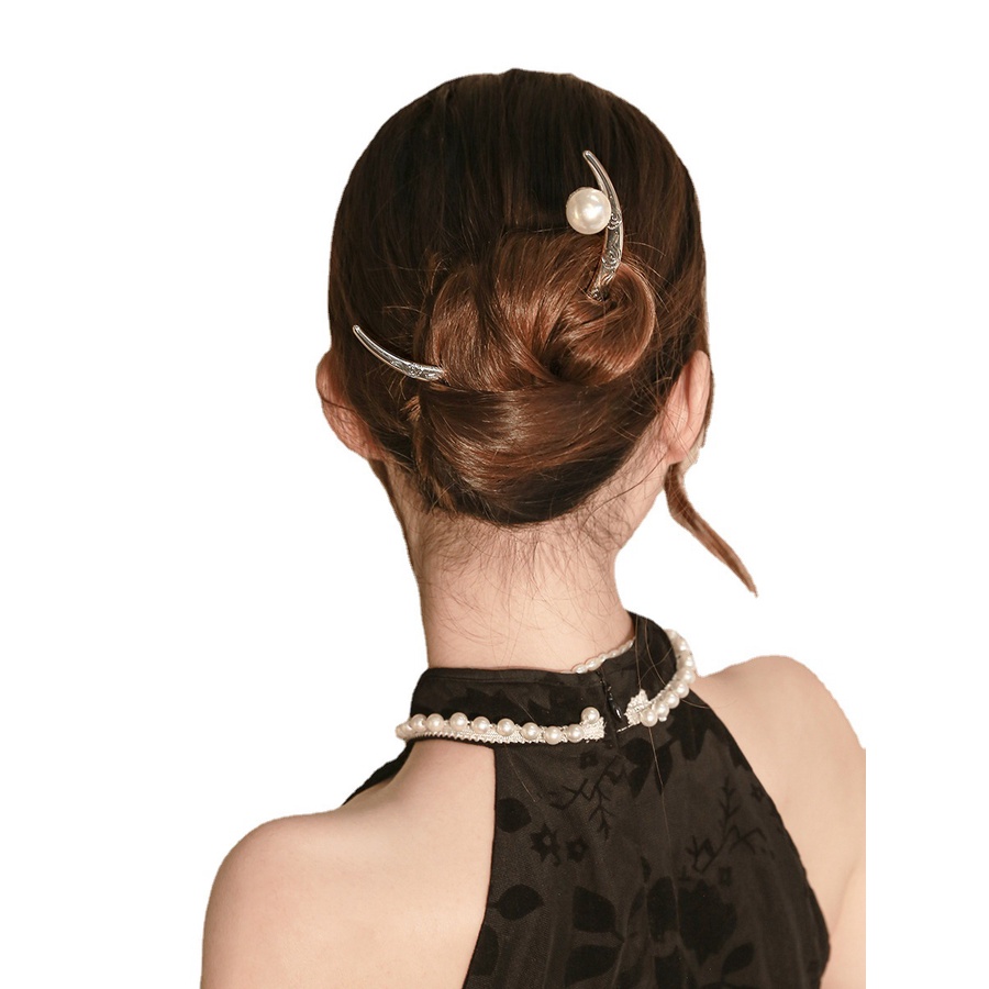 Hàng Mới Về Mới Trâm Cài Tóc Hình Bán Nguyệt Phong Cách Retro Cho Nữ