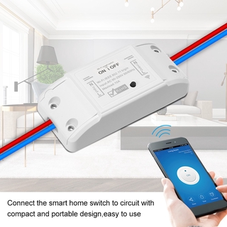 ✦✦ Tuya WiFi Công tắc thông minh 10A / 2200W Công tắc điều khiển từ xa không dây Hẹn giờ Điều khiển ứng dụng Nhà thông minh cho Alexa Google Home [hotel8]
