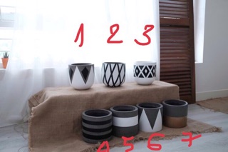 Chậu xi măng hoạ tiết cao cấp