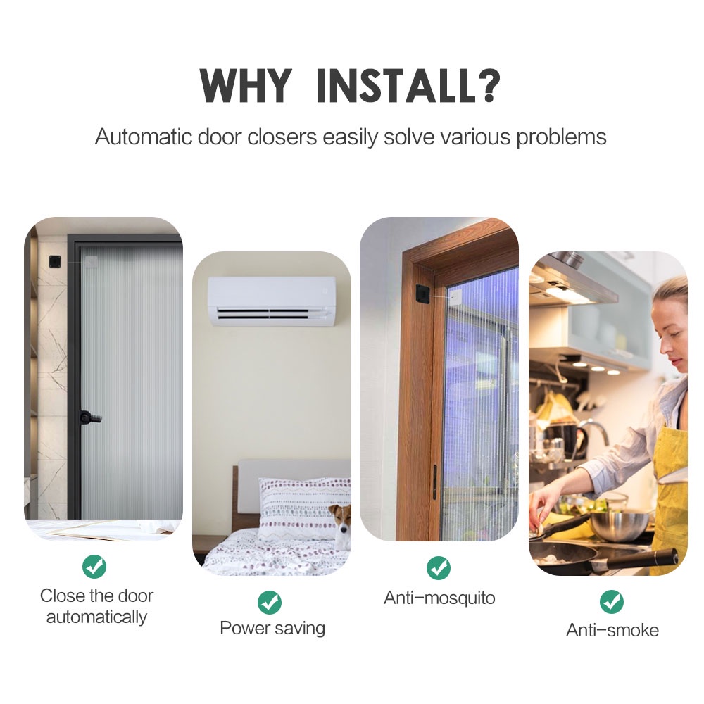 Cảm Ứng Tự Động Đóng Cửa Kéo Dây Hộp Văn Phòng Store Đóng Mở Tự Động Mà Không Cần Khoan, phù Hợp Với Một Móc Đơn Trong Suốt Không Có Dấu Vết Xám Trầy Xước.