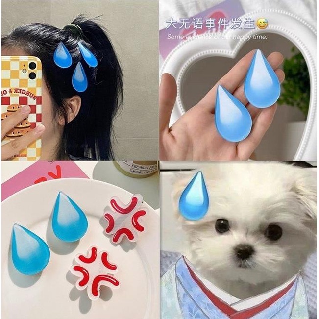 Kẹp tóc hình giọt nước dễ thương cho nữ