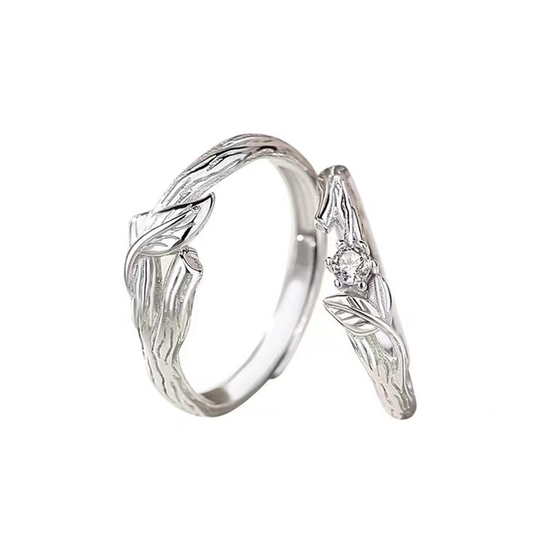 Nhẫn Cặp Hình Chiếc Lá Thời Trang Cá Tính Cho Nam Nữ