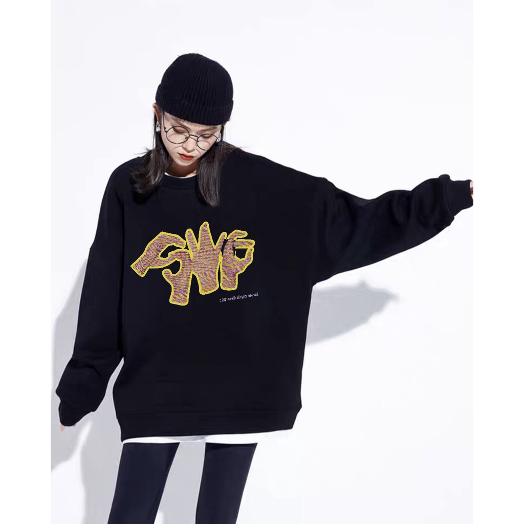 Áo nỉ Sweater SWE Nam Nữ, Form RỘNG CHUẨN Xu Hướng, áo Tay dài nỉ bông Cao Cấp Unisex. KKIM Style