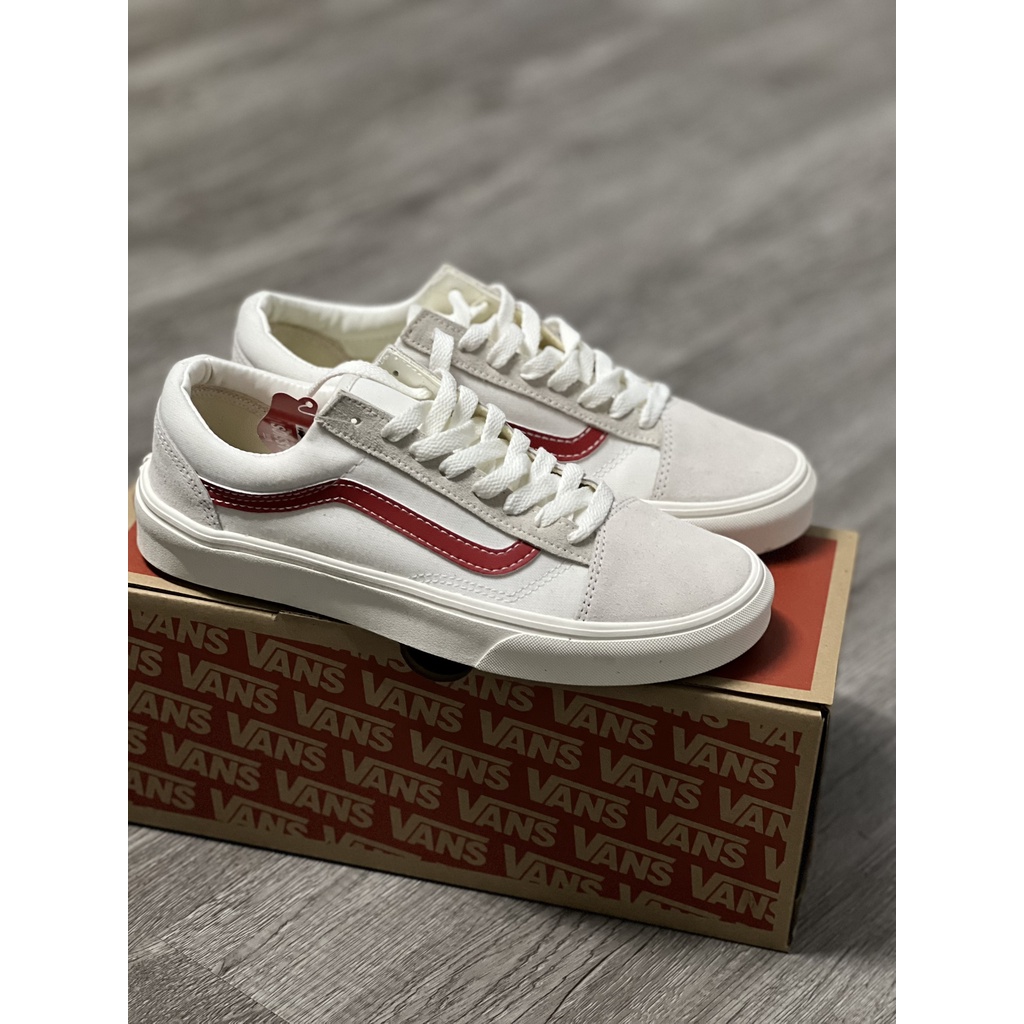 ⚡️GIÁ SỐC⚡️ Giày vans trắng sọc đỏ