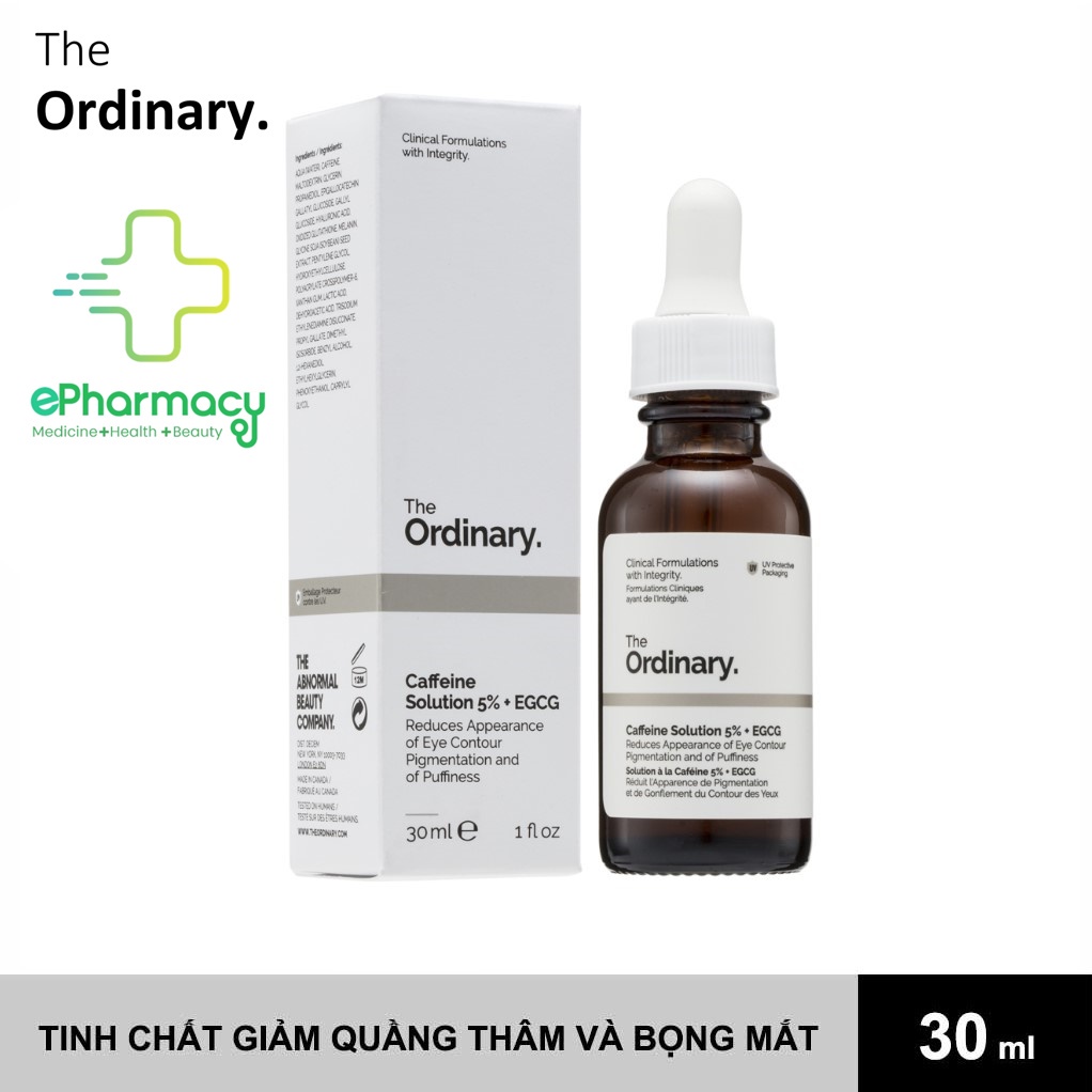 Serum THE ORDINARY Caffeine Solution 5% + EGCG Tinh chất dưỡng mắt, giảm quầng thâm mắt 30ml