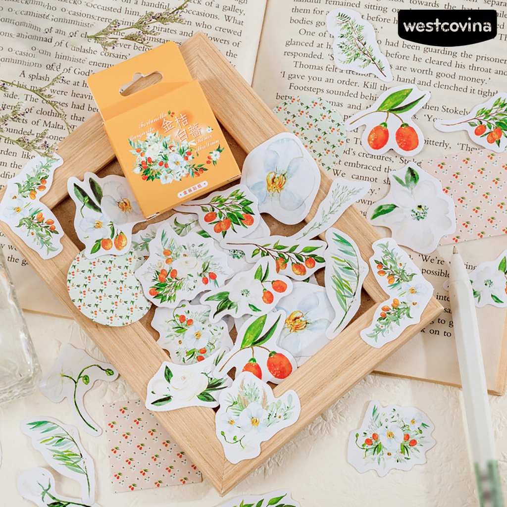 [Hot]✍1 Hộp Nhãn Dán Hình Bông Hoa Trang Trí Văn Phòng Phẩm