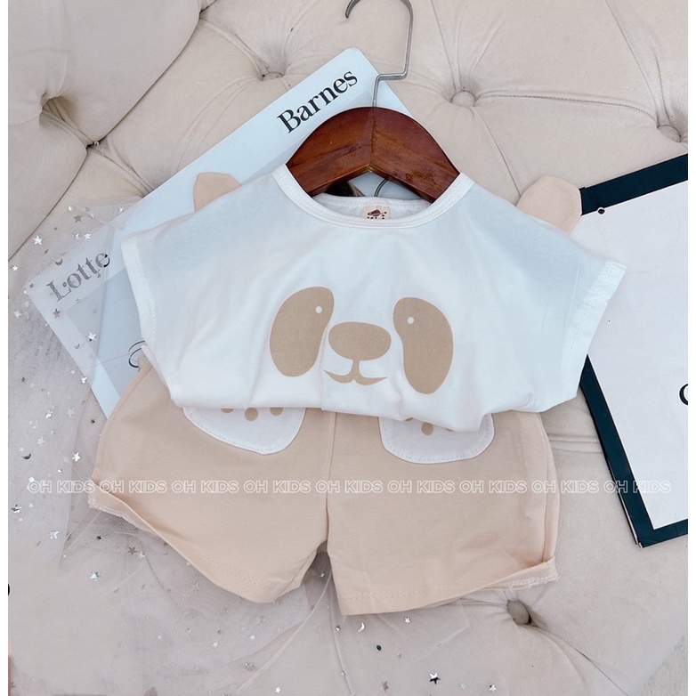 [SET BÉ TRAI] Bộ tai cún kute hột me 2 màu cho bé trai