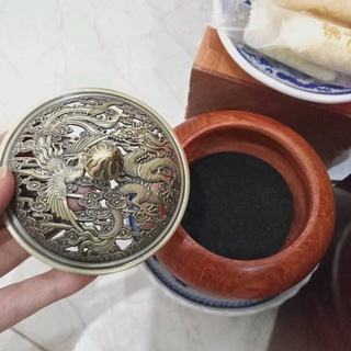 Lư xông trầm gỗ hương [Gỗ hương nguyên khối]
