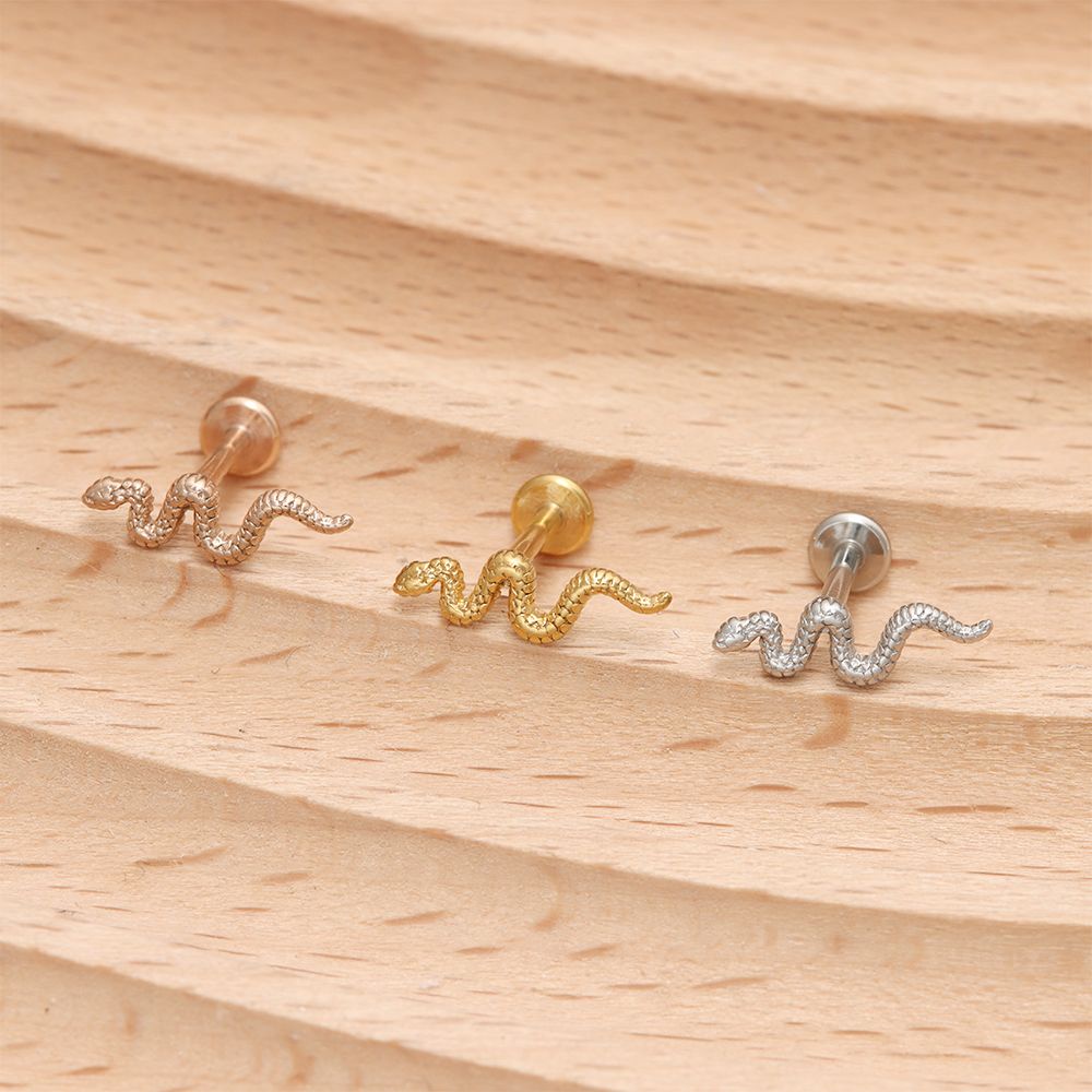 Khuyên xỏ cơ thể phối hình rắn bằng thép không độc hại