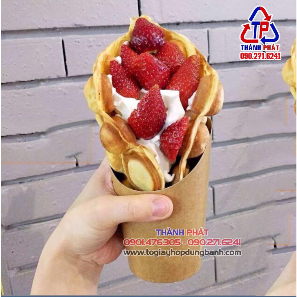 Ly giấy đựng bánh trứng gà non - khoai tây chiên - hogdog - mousse
