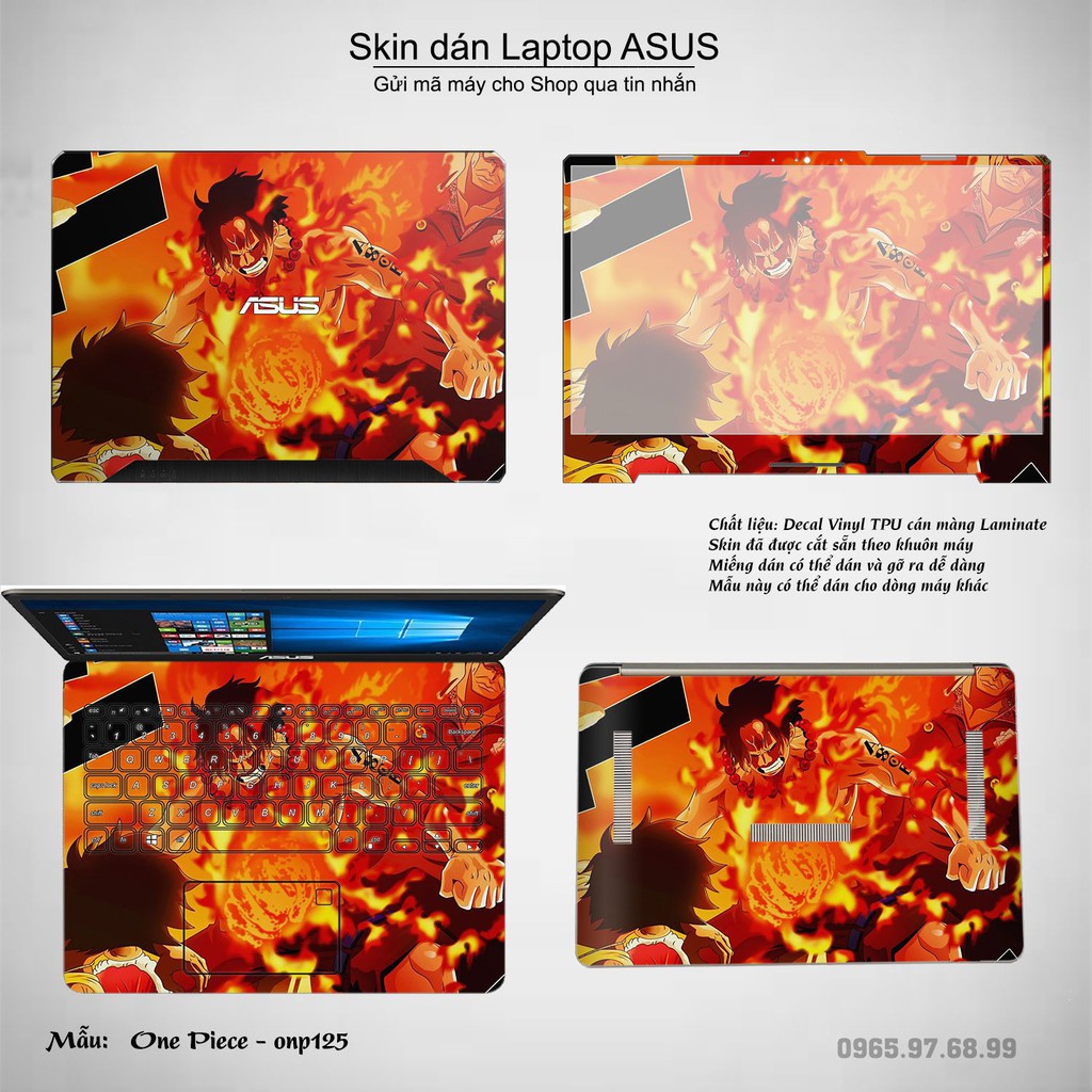 Skin dán Laptop Asus in hình One Piece _nhiều mẫu 14 (inbox mã máy cho Shop)