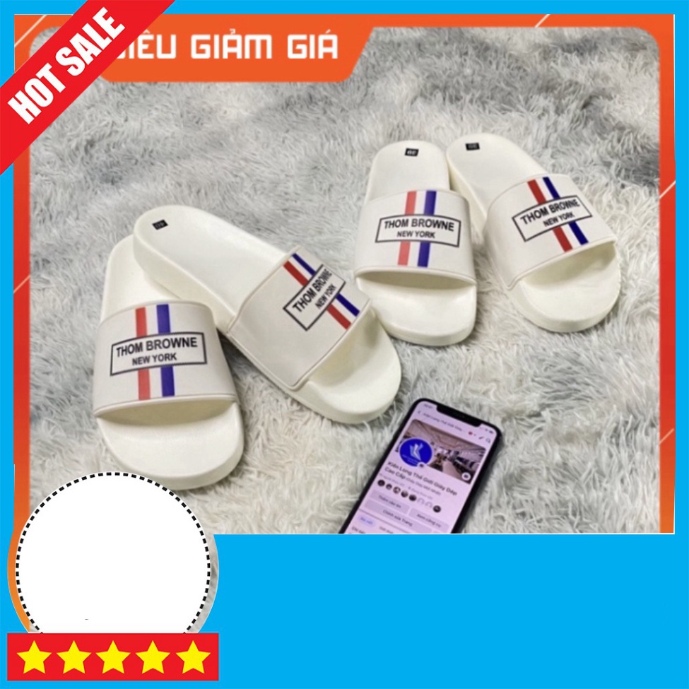 Dép nam Thom Browne đế cao su cao cấp , dép nam quai ngang 2022 TrungPii Siêu rẻ shopee