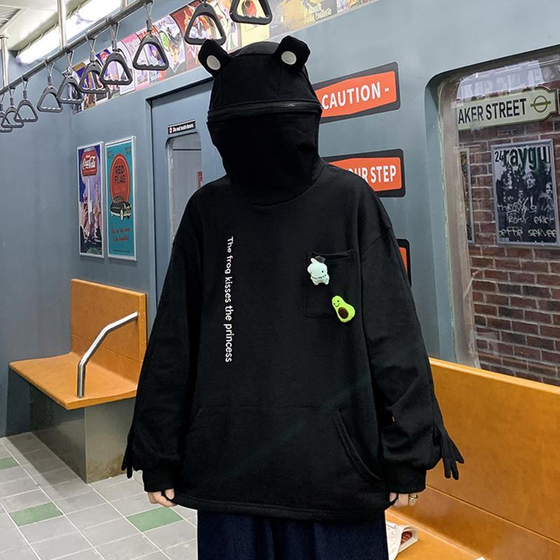 Áo Khoác Sweater Chui Đầu Kiểu Hip-Hop Cá Tính Cho Các Cặp Đôi
