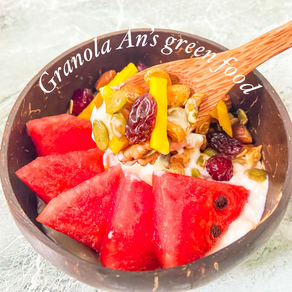 Granola Cao Cấp 500gr - Ngũ Cốc Hạt & Trái Cây Khô Siêu Hạt  - An's Green Farm