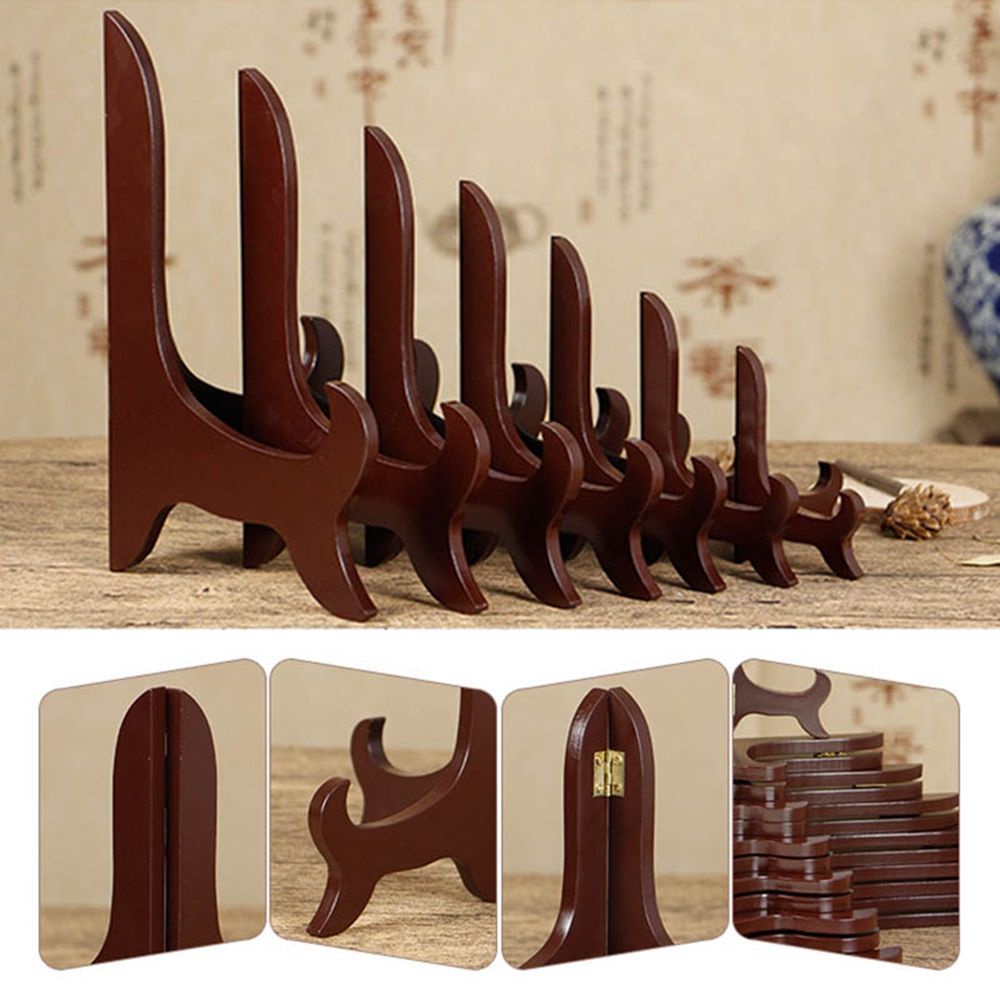 Giá đỡ trưng bày đĩa/ tranh ảnh bằng gỗ 5/ 6/ 7/ 8inch