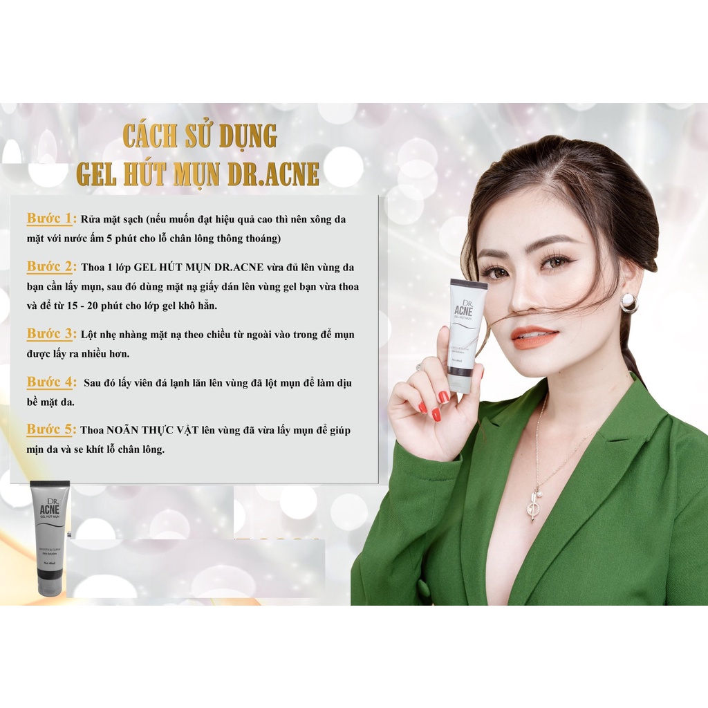 [Chính Hãng] Lột mụn than tre Dr ANCE - Gel hút mụn đầu đen, mụn cám