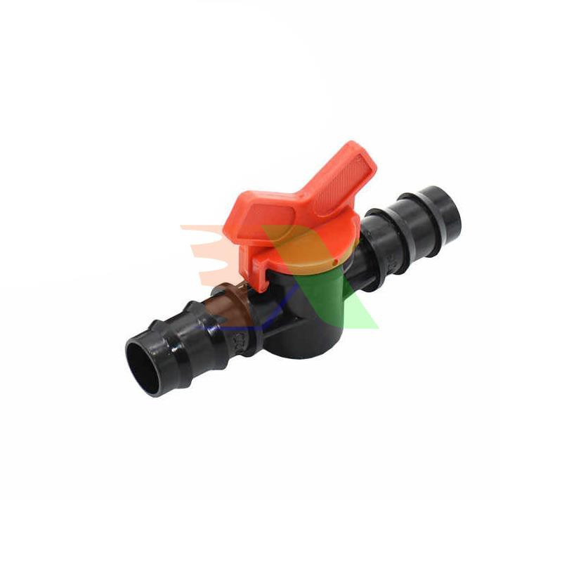 Van khóa TM-20A 2 đầu gân cho ống tưới Φ20 mm, Van khóa cho dây PE LDPE HDPE PVC
