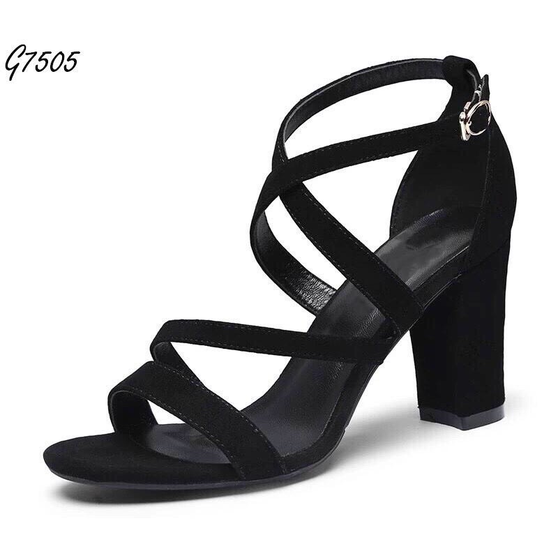 Dép cao gót 7 phân đính hạt sang chảnh