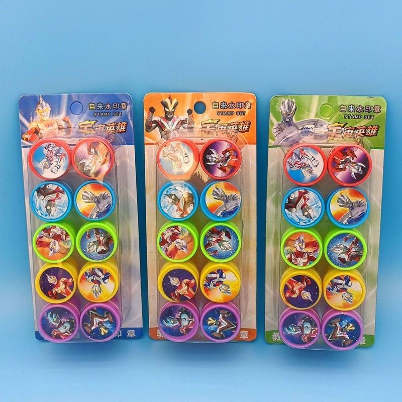 Set 10 dấu ấn  In hình siêu nhân cho bé trai