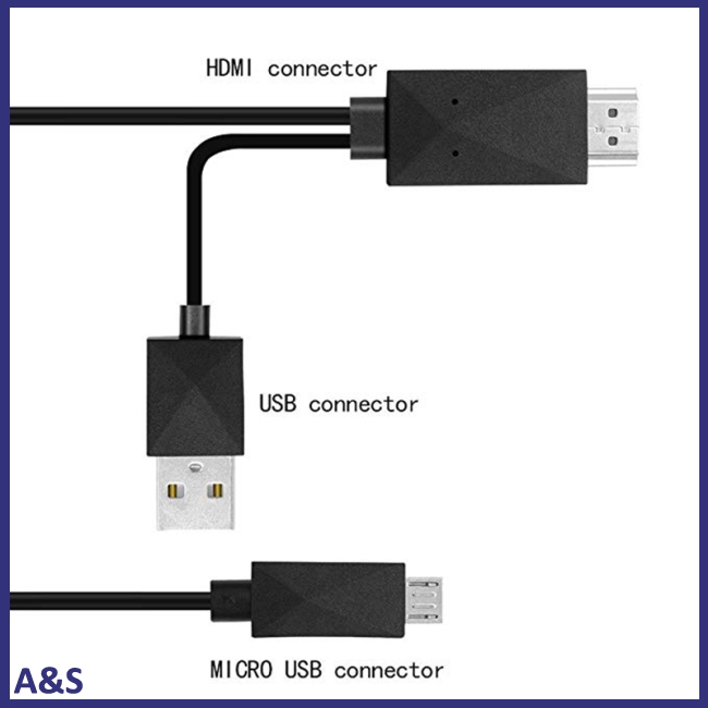 Cáp chuyển đổi 5 pin & 11 Pin Micro USB MHL sang HDMI 1080P HD TV cho điện thoại Android