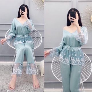 Pijama cột eo sang chảnh ( kèm video h.thật )
