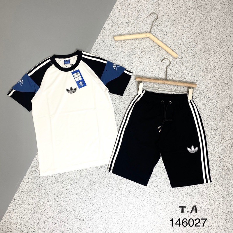 Bộ Thun Nam Das Pha Tay Thêu 3 Vạch Cỏ Ba Lá | BigBuy360 - bigbuy360.vn