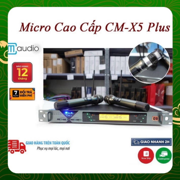 Micro Không Dây Cao Cấp CM-X5 Plus Micro Thu âm chất lượng, tính năng cảm biến tự ngắt - X5 PLUS