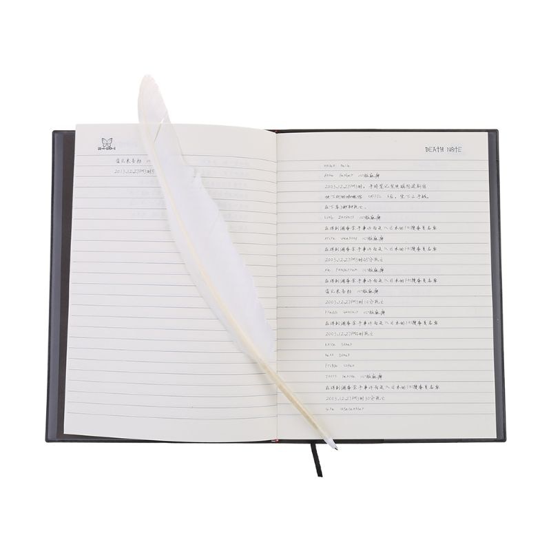 Sổ Tay Hóa Trang Death Note &amp; Bút Lông Vũ