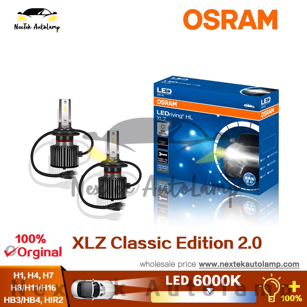 OSRAM XLZ Classic 2.0 LED H1 H4 H7 H8 H11 H16 HB3 HB4 HIR2 6000K Xe ánh sáng trắng  đèn ô tô ô tô ban đầu đèn gốc