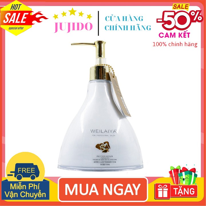 Kem Hấp Ủ Tóc Weilaiya Bùn Khoáng 500ml Phục Hồi Tóc Xơ Hư Tổn