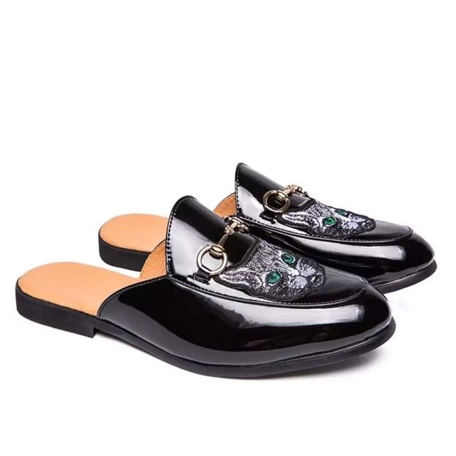 Sục nam da thêu mèo mới